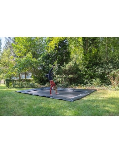 EXIT Dynamic ground level sports trampoline 275x458cm - black