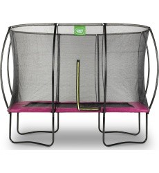 EXIT Silhouette trampoline 214x305cm - pink Outdoor Rectangular Coil spring Above ground trampoline
