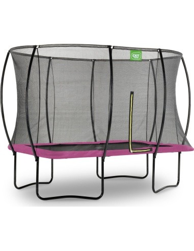 EXIT Silhouette trampoline 214x305cm - pink Outdoor Rectangular Coil spring Above ground trampoline