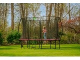 EXIT Silhouette trampoline 214x305cm - pink Outdoor Rectangular Coil spring Above ground trampoline
