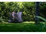 EXIT Silhouette ground trampoline ø244cm with safety net - black Outdoor Round Coil spring Sunken trampoline