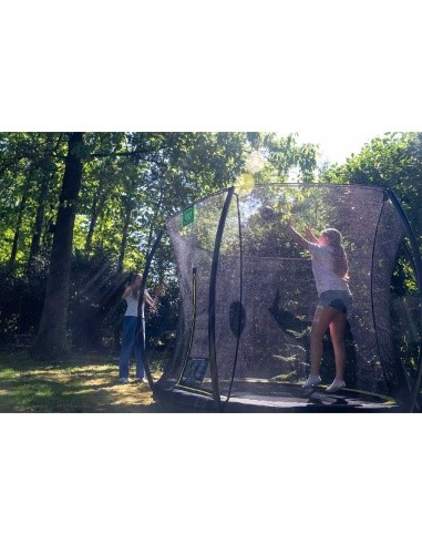 EXIT Silhouette įleidžiamas į žemę batutas ø244 cm su apsauginiu tinklu – juodas