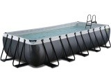 EXIT Black Leather pool 540x250x100cm with filter pump - black