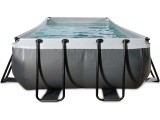 EXIT Black Leather pool 540x250x100cm with filter pump - black