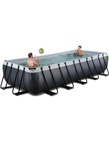 EXIT Black Leather pool 540x250x100cm with filter pump - black