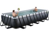 EXIT Black Leather baseinas 540x250x100 cm su filtravimo siurbliu, juodas