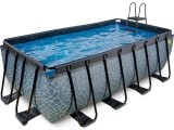 EXIT Stone baseinas 400x200x122 cm su filtravimo siurbliu, pilkas