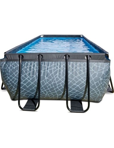 EXIT Stone pool 400x200x122cm with filter pump - grey