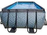 EXIT Stone baseinas 400x200x122 cm su filtravimo siurbliu, pilkas