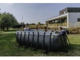 EXIT Stone pool 400x200x122cm with filter pump - grey