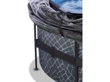 EXIT Stone pool ø450x122cm with dome and sand filter and heat pump - grey