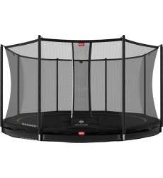 BERG Favorit InGround 430 batutas, juodas + apsauginis tinklas Comfort