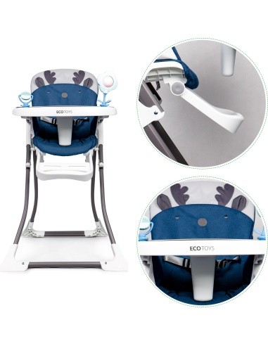 Feeding Chair Eco Toys Reindeer, Blue