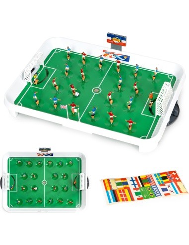 Mini table football game on springs for 22 players