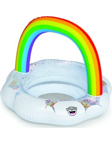 Inflatable float with a seat, Rainbow