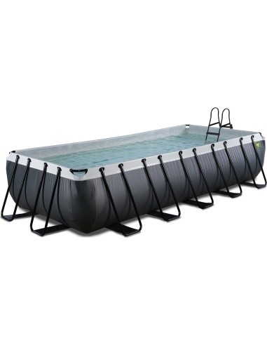 EXIT Black Leather baseinas 540x250x100cm su smėlio filtro siurbliu – juodas