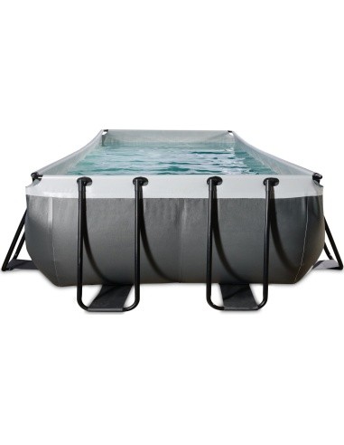EXIT Black Leather pool 540x250x100cm with sand filter pump - black