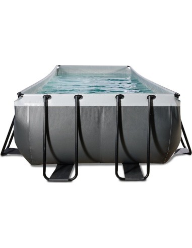 EXIT Black Leather pool 540x250x122cm with sand filter pump - black