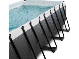 EXIT Black Leather pool 540x250x122cm with sand filter pump - black