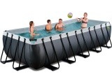 EXIT Black Leather pool 540x250x122cm with sand filter pump - black
