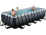 EXIT Black Leather pool 540x250x122cm with sand filter pump - black