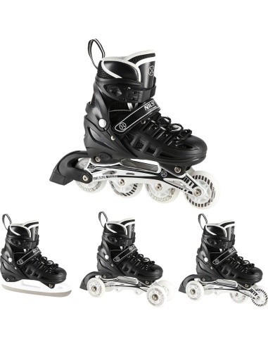 NH10905 4in1 INLINE/ICE-SKATES NILS EXTREME - Black