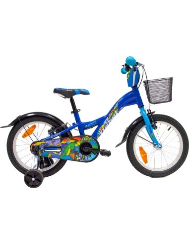 4KIDS Rebel 16" bike, size 10" (25.5 cm), aluminium, blue