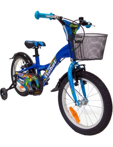 4KIDS Rebel 16" bike, size 10" (25.5 cm), aluminium, blue