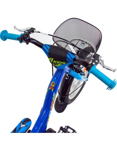 4KIDS Rebel 16" bike, size 10" (25.5 cm), aluminium, blue