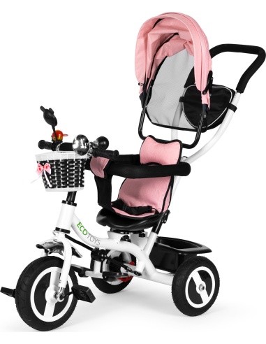 Tricycle rotating canopy durable rubber wheels ECOTOYS