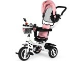 Triratukas su sukiojamu stogeliu ir guminiais ratais ECOTOYS
