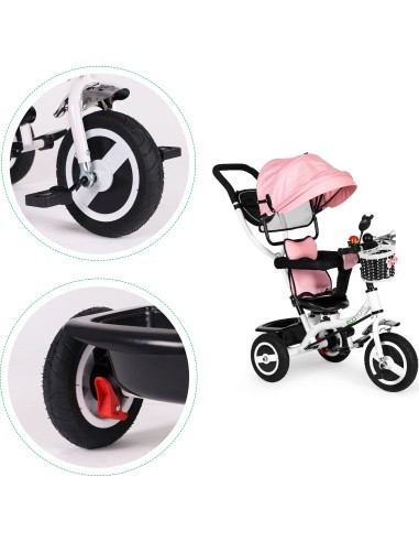 Tricycle rotating canopy durable rubber wheels ECOTOYS