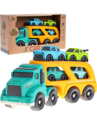 Tow truck + Cars BIOplastik Yellow