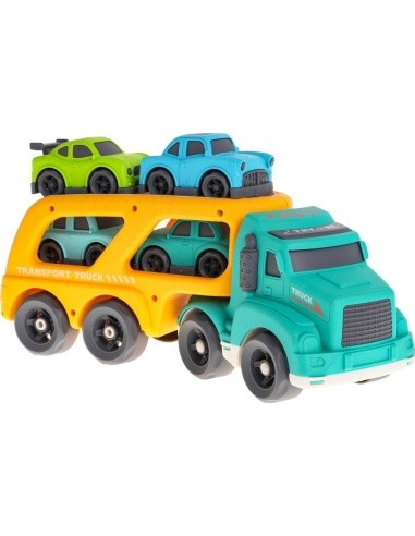 Tow truck + Cars BIOplastik Yellow