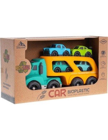 Tow truck + Cars BIOplastik Yellow