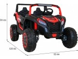 Elektromobilis bagis ATV Racing 4x4, raudonas