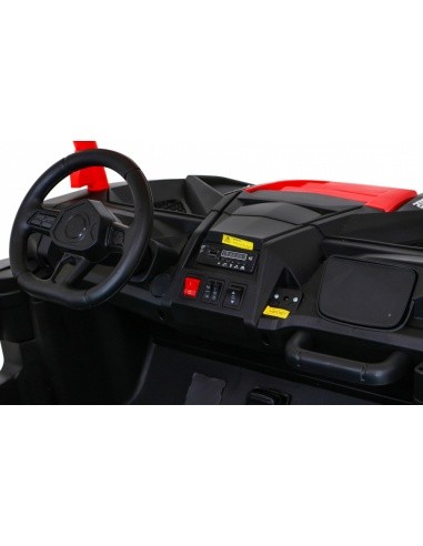 Elektromobilis bagis ATV Racing 4x4, raudonas