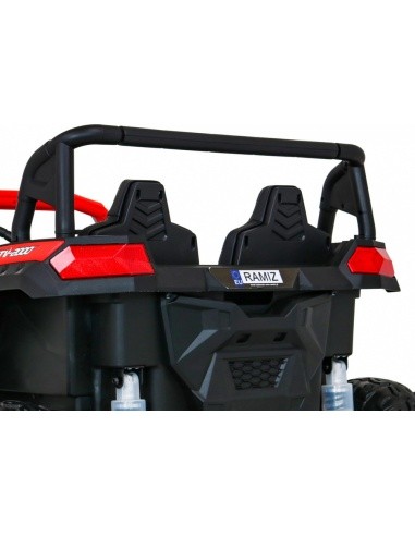 Elektromobilis bagis ATV Racing 4x4, raudonas