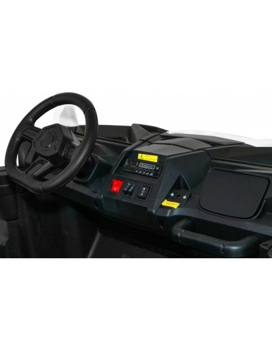 Elektromobilis Buggy ATV Racing 4x4 baltas
