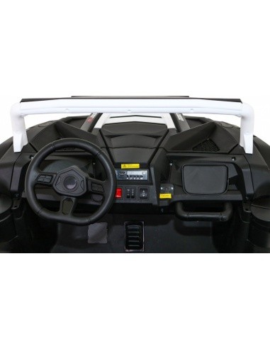 Elektromobilis Buggy ATV Racing 4x4 baltas