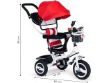 Tricycle swivel canopy red durable rubber wheels ECOTOYS