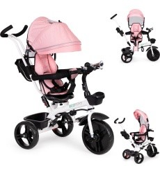Tricycle tricycle stroller swivel seat 360* Pink ECOTOYS