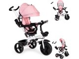 Tricycle tricycle stroller swivel seat 360* Pink ECOTOYS