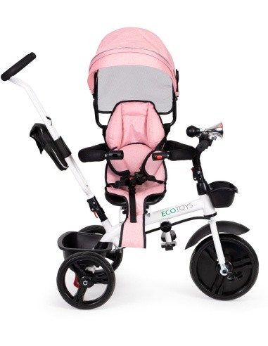 Tricycle tricycle stroller swivel seat 360* Pink ECOTOYS