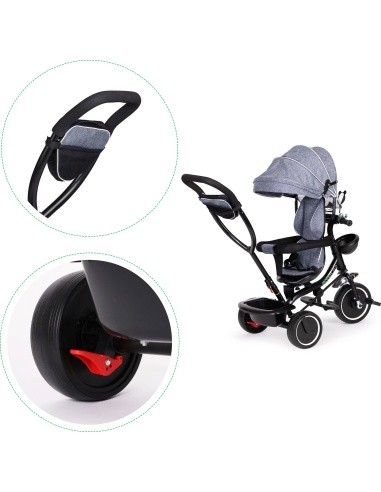 Tricycle with swivel seat canopy ECOTOYS
