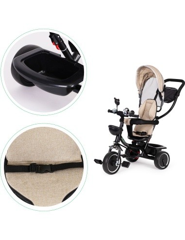 Tricycle tricycle swivel seat Beige ECOTOYS