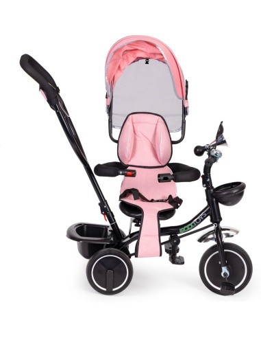 Triratukas ECOTOYS su sukiojama sėdyne ir stumdymo rankena