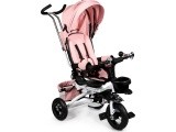 Triratukas ECOTOYS Pink Delux su stogeliu, sukiojamas 360°
