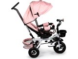 Rotating tricycle 360° Pink Delux with canopy ECOTOYS