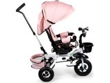 Rotating tricycle 360° Pink Delux with canopy ECOTOYS